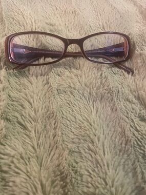 Elizabeth Arden Brown Rectangular Women's Glasses